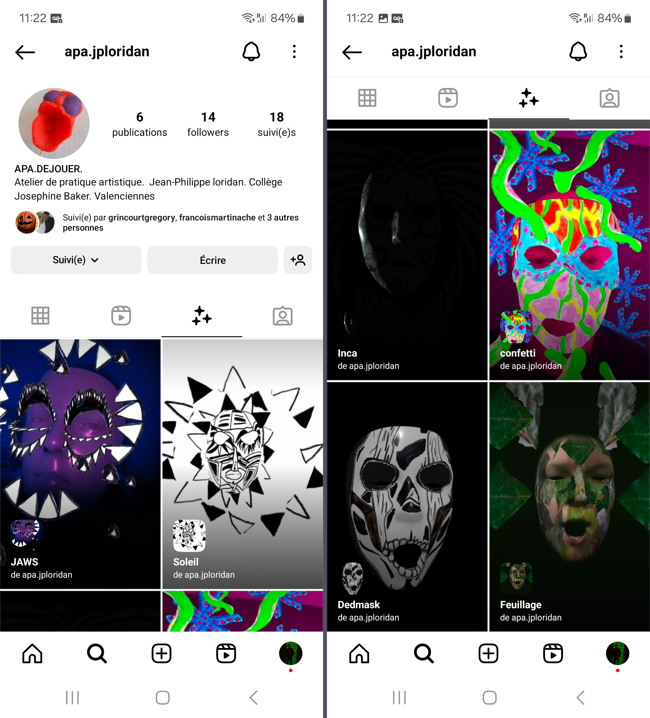 Atelier Masques virtuels